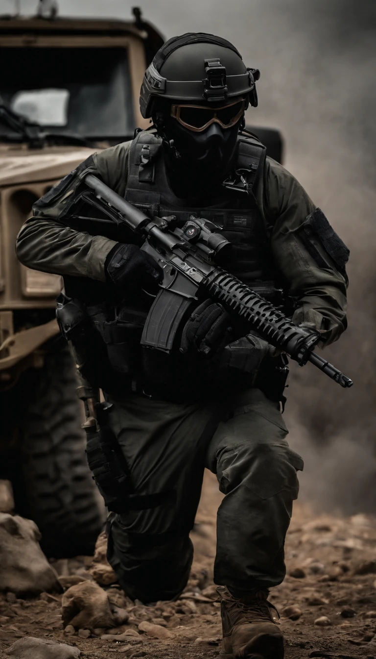 (Best quality,4K,8K,A high resolution,Masterpiece:1.2),Ultra-detailed,(Realistic,Photorealistic,photo-realistic:1.37), One of them wore a black SWAT uniform,Man in black helmet, A man in a black mask holds a gun, Air rifle CQB, French Special Operations, realistic soldiers, Soldiers in tactical equipment, tactical gear, cinematic —ar 16:9, realistic military equipment, Tactical armor, Black tactical equipment, combat outfit, Futuristic soldier costume, special forces security(Best quality,4K,8K,A high resolution,Masterpiece:1.2),Ultra-detailed,(Realistic,Photorealistic,photo-realistic:1.37), One of them wore a black SWAT uniform,Man in black helmet, A man wearing a black skull mask holds a gun, assault rifle,CQB, French Special Operations, realistic soldiers, Soldiers in tactical equipment, tactical gear, cinematic —ar 16:9, realistic military equipment, Tactical armor, Black tactical equipment, combat outfit, Futuristic soldier costume, special forces security,FBI official,Zombie crisis,Zombie background,There was chaos,Police shoot at zombies
