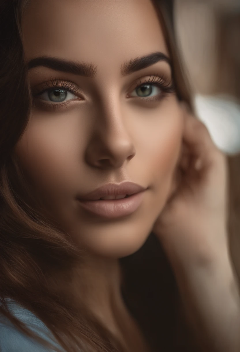8k, best quality, master part, Ultra high resolution, (realismo: 1.4), foto original, (textura de pele realista: 1.3), (filmic grain: 1.3), (selfie angle), 1 girl, Olhos bonitos e detalhes do rosto, master part, best quality, Close-up, parte superior do corpo, Looking at the Viewer