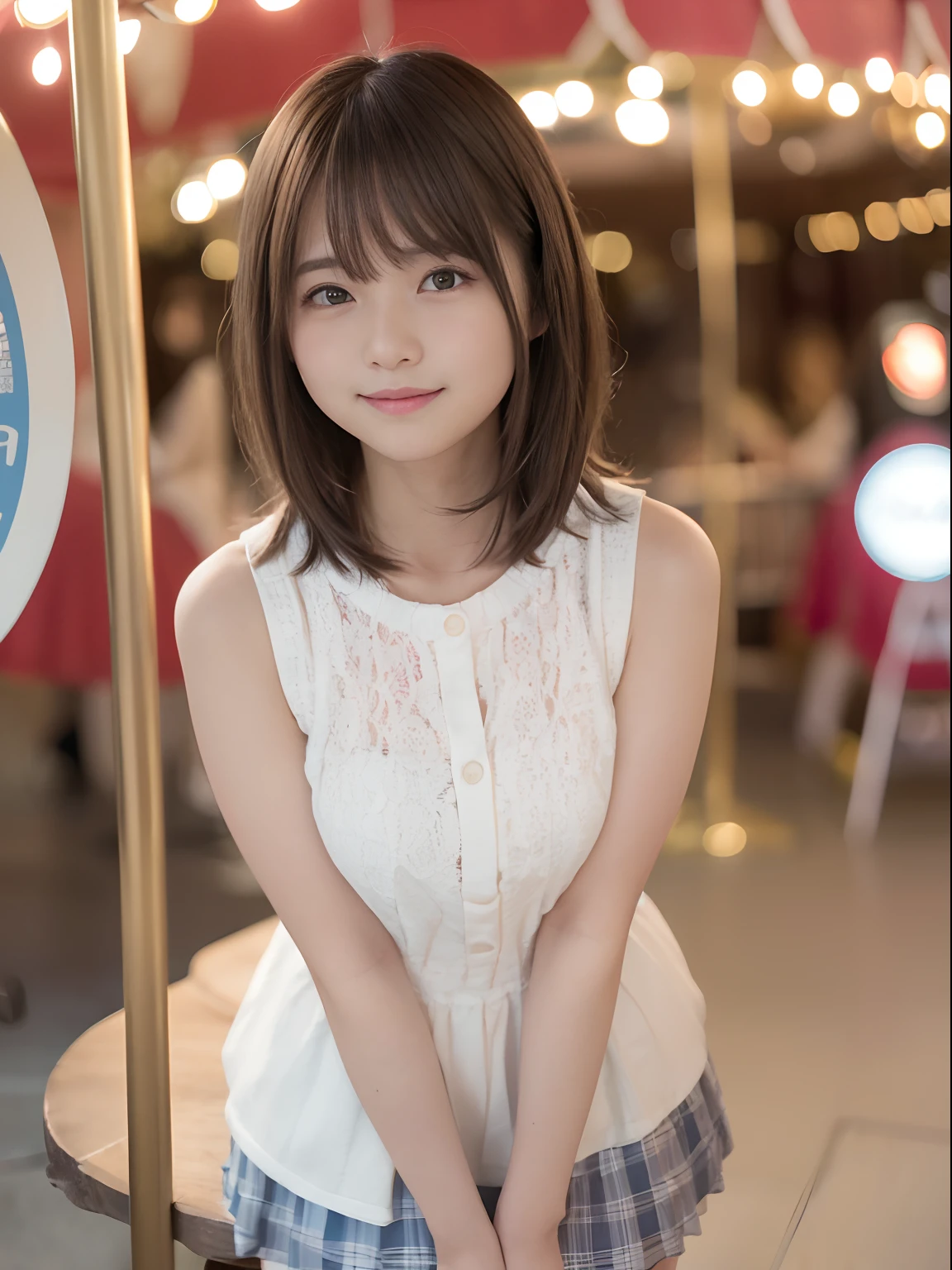 (8K、Raw photography、top-quality、masterpiece:1.2)、(realisitic、Photorealsitic:1.37)、ultra-detailliert、
1 girl in、cute little、独奏、Beautiful detailed sky、Detailed Cafe、natta、Standing、date、(blush of the nose)、(A smile:1.1)、(Mouth closed)、tiny chest、seducting smile、Night amusement park、merry-go-round、profetional lighting、Sony A7R4、Zessie 50mm f1.8、
medium breasts、Beautiful Detail Eye、Autumn outfit、a miniskirt、(short-hair:1.2)、Floating hair、Happy smile、Happy smile、17 years old girl、OL Uniform、sexy
Rembrandt Lighting(Rembrandt lighting)