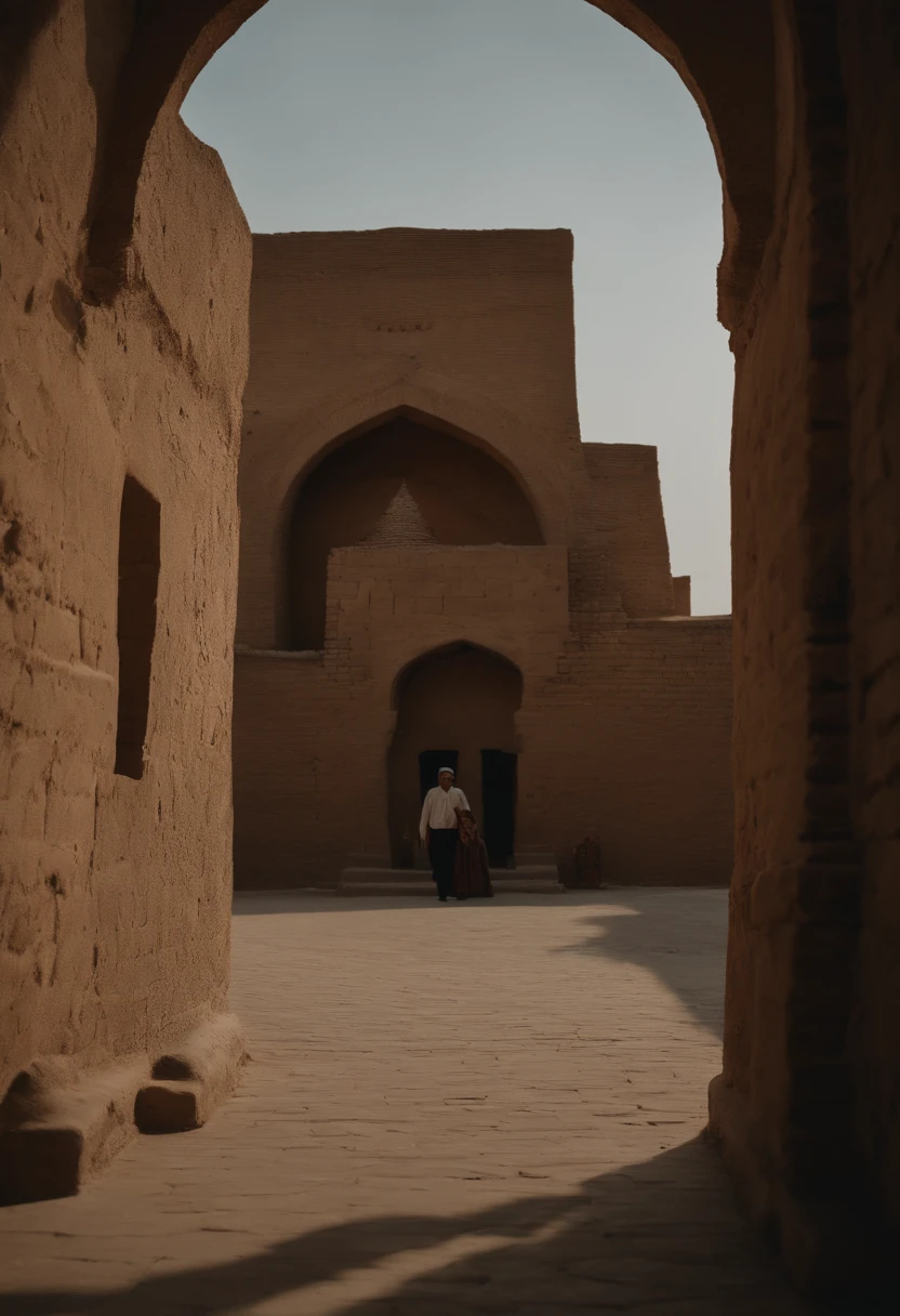 falegname in uzbekistan in mezzo alla folla