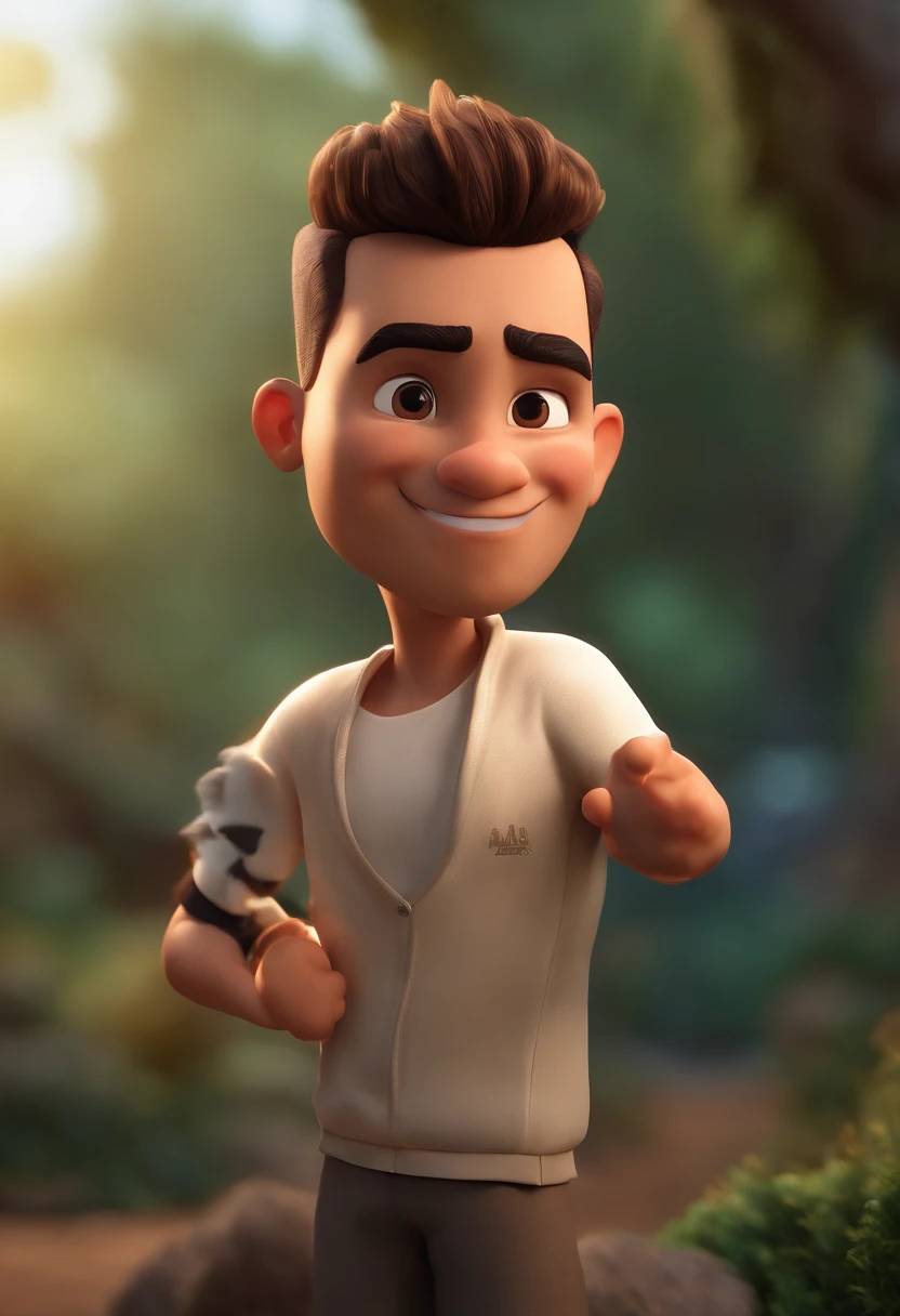 Personagem de desenho animado de um homem ao redor dos 20 anos, brasileiro, Short hair with a gradient topknot on the sides, roupa esportiva de inverno, um personagem animado, Caractere estilizado, animation style rendering, 3D estilizado, Arnold Maya render, 3 d render stylized, toon render keyshot, Personagem 3D, Personagem 3D, 3d rendering stylized, 3 d character render, personagem de desenho animado, Personagem de close up, Pose de personagem, (Estilo Pixar) (master part:1.2) (Bokeh) (melhor qualidade) (pele detalhada) (textura detalhada) (8k) (argila) (Cinematic lighting) (andres rios, Jose Miguel Romano Francisca, mateus 9 5, Cristiano Orrillo, Ronaldo Luis Nazario da Lima, Mohamed Chahin, Rodri Hernandez, victor maristane, Sylvester Stallone, Eloy Morales, Alex, Khyzyl Saleem, Joel Torres)