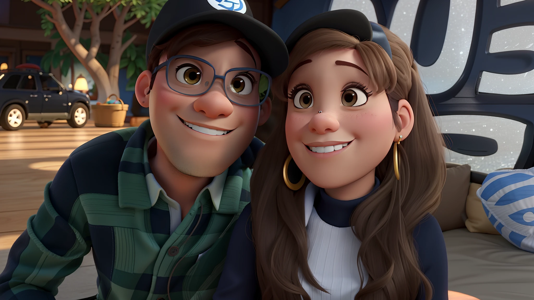 Casal estilo Disney pixar, alta qualidade, melhor qualidade