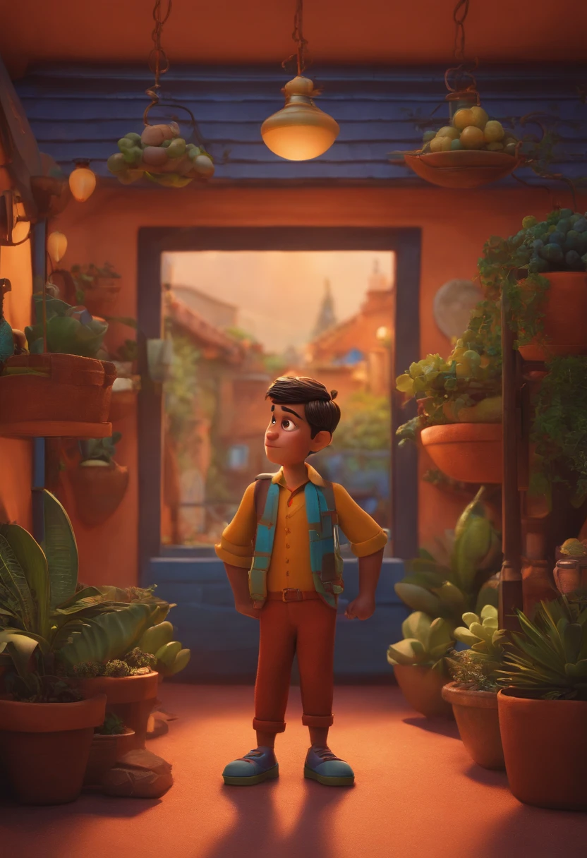 Criar um personagem no estilo pixar dentro de um jaleco. personagem morena
