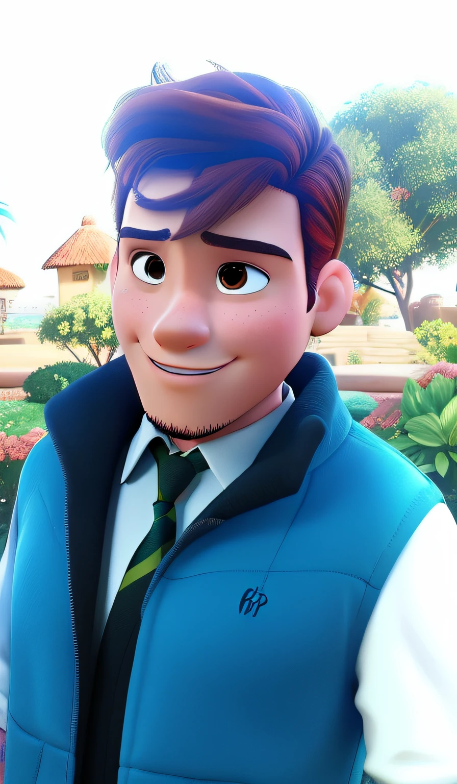 UM HOMEM MORENO ESTILO DISNEY PIXAR, ALTA QUALIDADE, MELHOR QUALIDADE