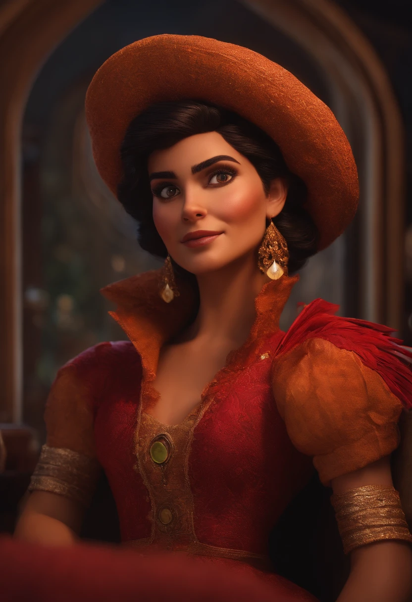 Criar um personagem no estilo pixar dentro de um jaleco. personagem morena