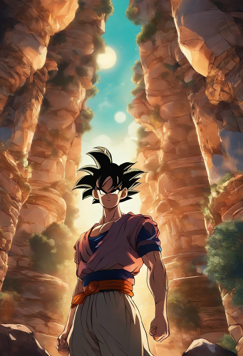 (manga cover:), estilo de desenho a caneta, HD 8K, enredo rico, fundo intrincado, ricos detalhes dos personagens, Imagens de Dragon Ball, High-level perspective, cena noturna de neon, atmosfera rica, Summer noon, forte tridimensionalidade, vivid character expressions, vivid character shapes, Detalhes perfeitos da cena, and the overall style is strong and vibrant.