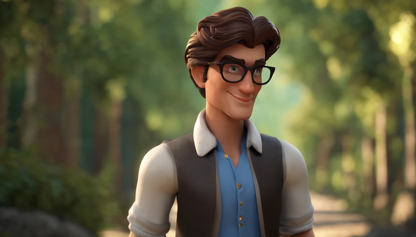 personnage de dessin animé d’un homme avec des lunettes noires et une chemise bleue, personnage d’animation, Caractère stylisé, Rendu de style d’animation, 3D stylisée, Rendu Arnold Maya, Rendu 3D stylisé, Toon Render Keyshot, Caractère 3D, Caractère 3D, Rendu 3D stylisé, Rendu de caractère 3D, Personnage de dessin animé, Personnage en gros plan, Pose du personnage,  (Pixar Style) (Partie maîtresse:1.2) (Bokeh) (meilleur qualité) (Peau détaillée) (Texture détaillée) (8k) (argile) (éclairage cinématographique) (mise au point nette