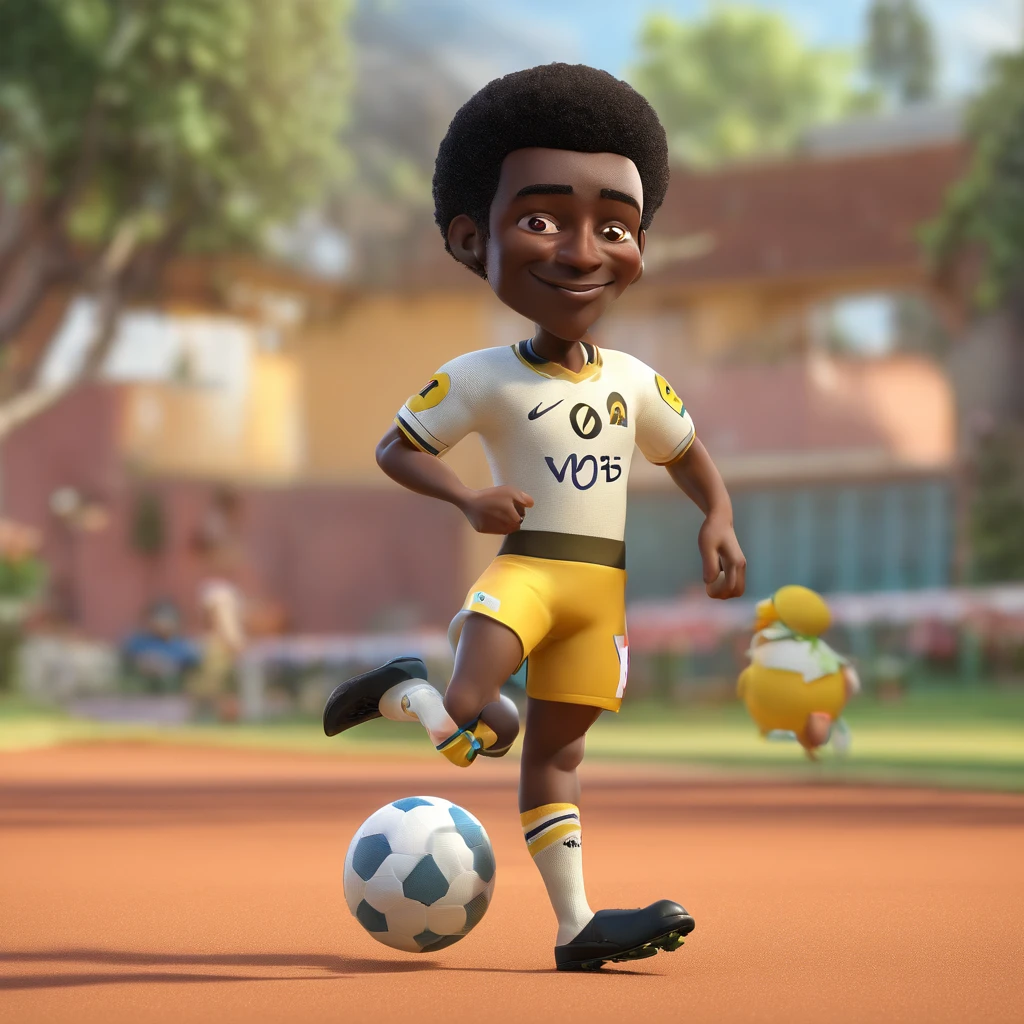 Pelé played in Disney Pixar format playing ball with Maradona