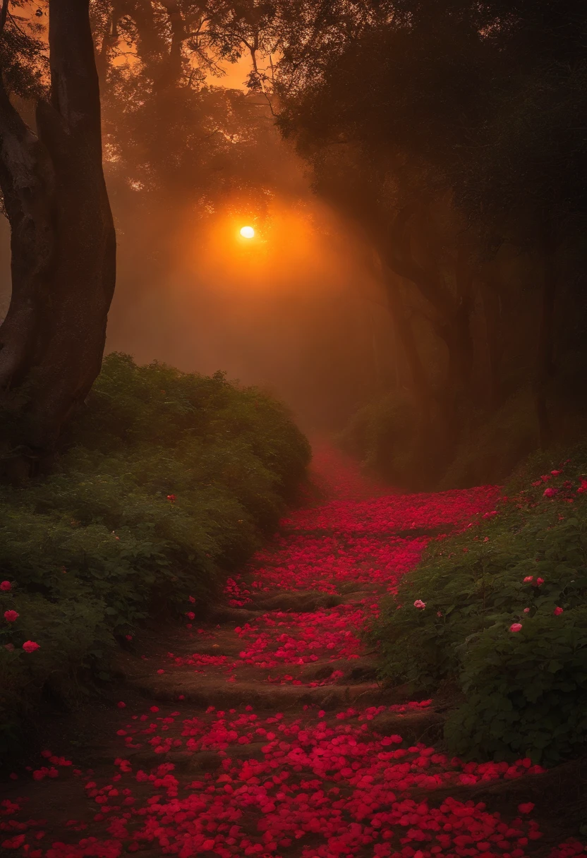 Bom dia, Rainha, Rei, Brasil, Italy, Banheiro, limpo, janela, ondas de rosas vermelhas, nascer do sol, vista deslumbrante