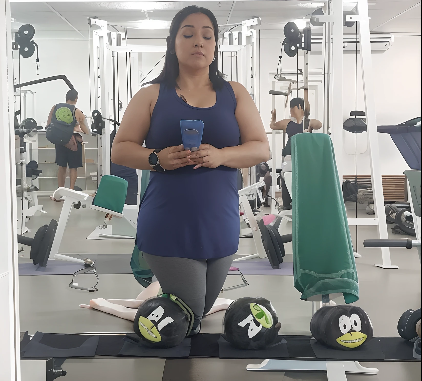 Estilo Pixar:2,Instrutor de yoga bonito praticando yoga
