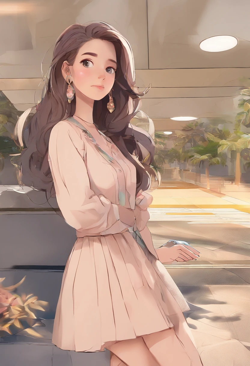 (masterpiece, best quality), 1girl, blush, gleaming skin, mature female, beautiful face, brown eyes, sweet smile, legs shoot, side shoot, long-wave-hair, focus on legs, In the park,
