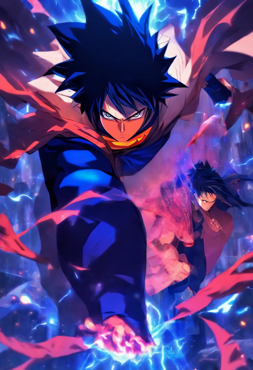 Uchiha Sasuke combinou corpo com Superman, stand up straight