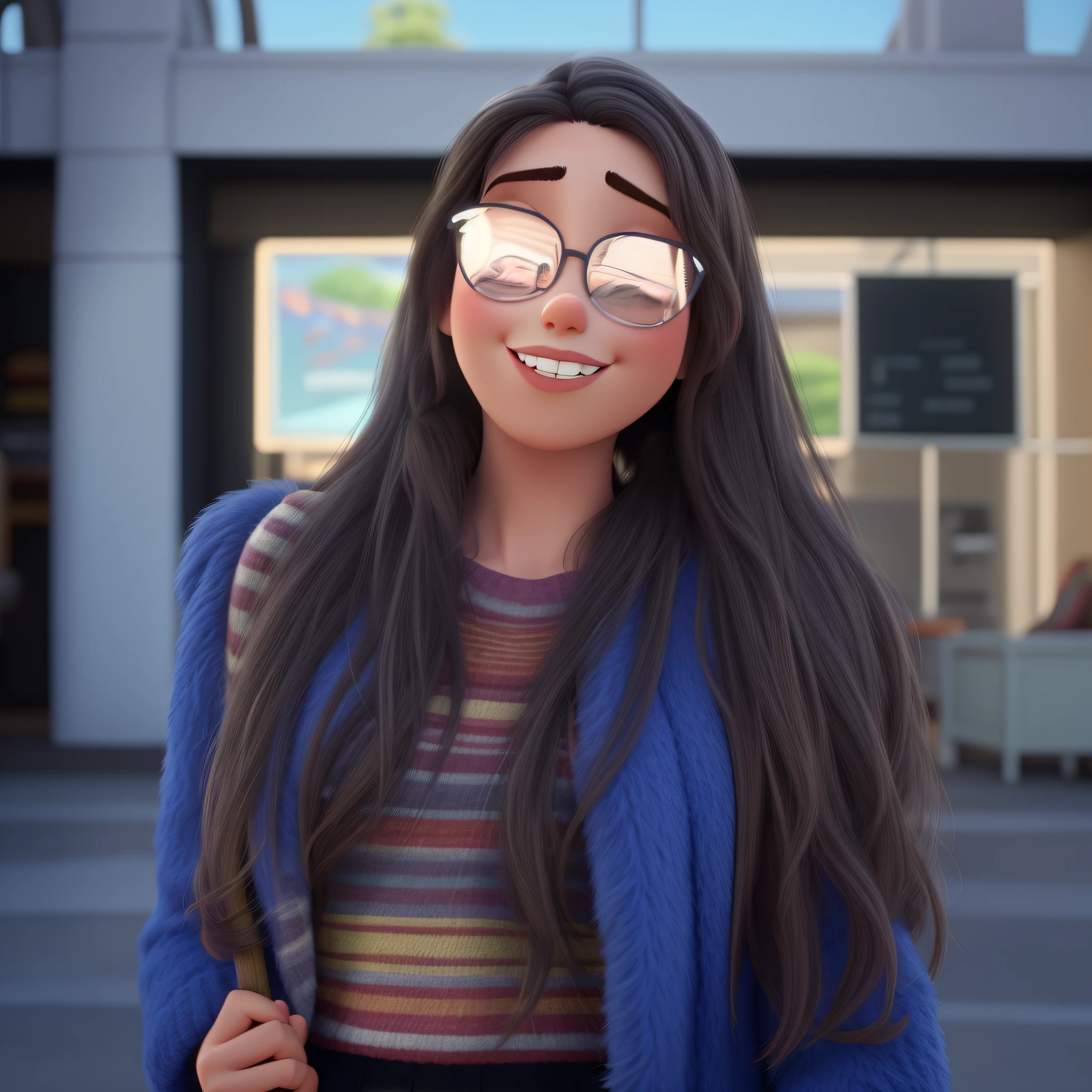 uma mulher estilo disney pixar, alta qualidade, melhor qualidade