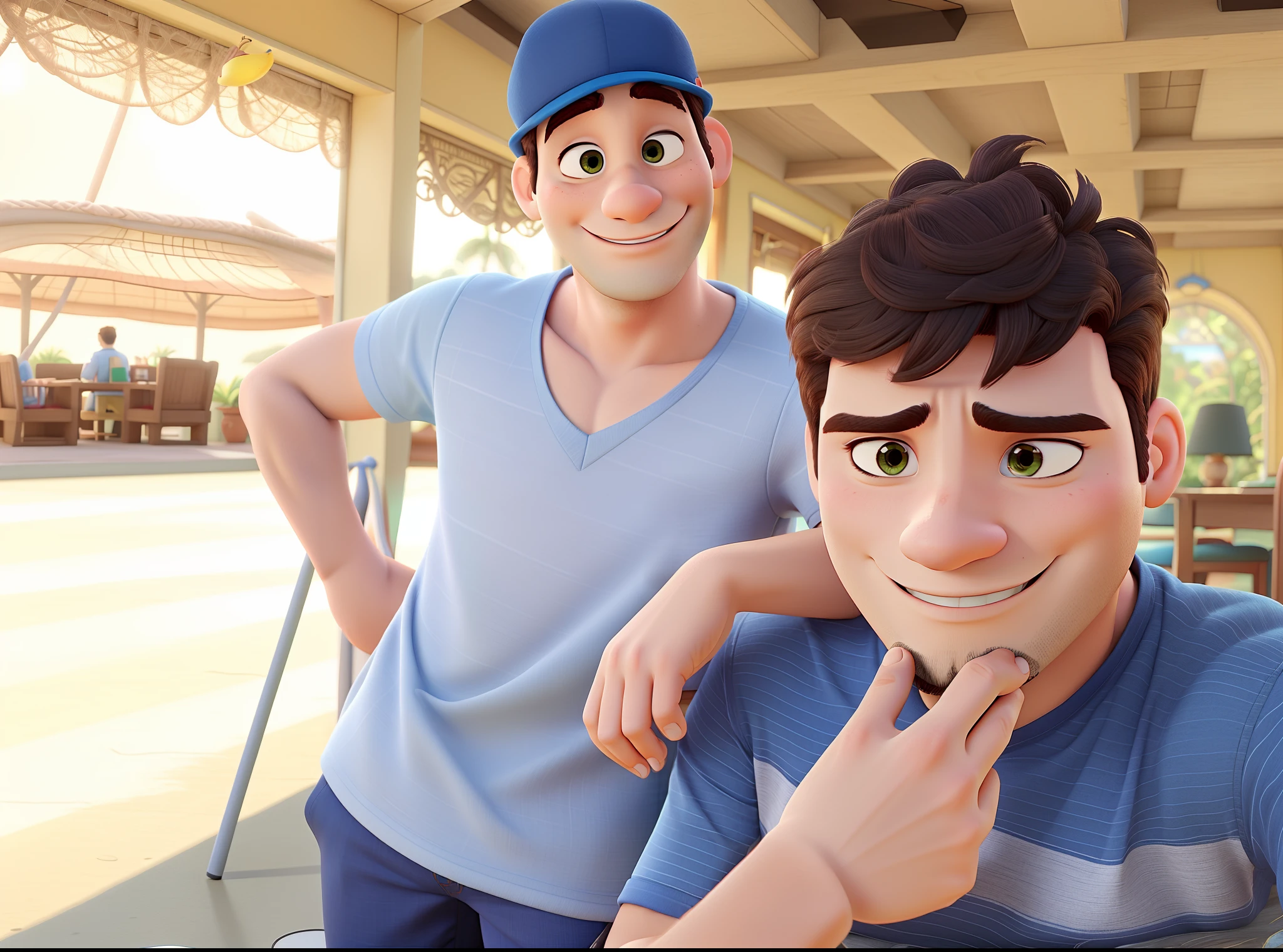 Casal romantic couple, igual aos filmes Disney Pixar