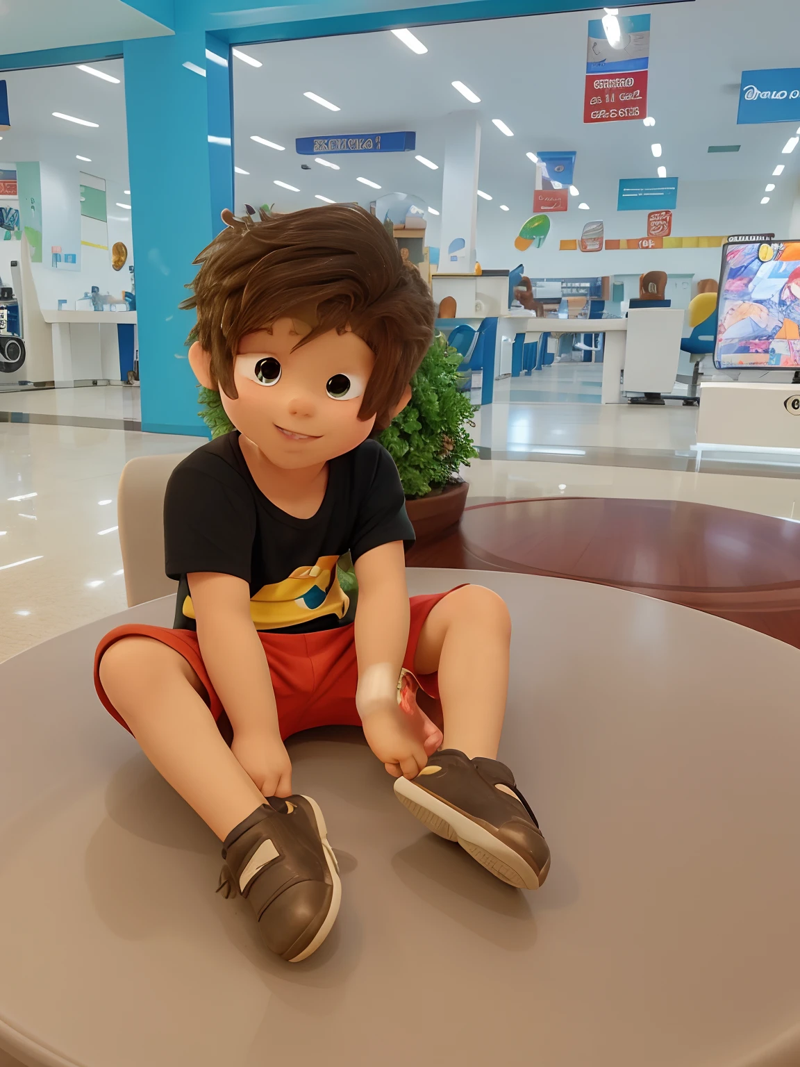 Menino de 2 anos cabelo cacheado loiro escuro na disney
