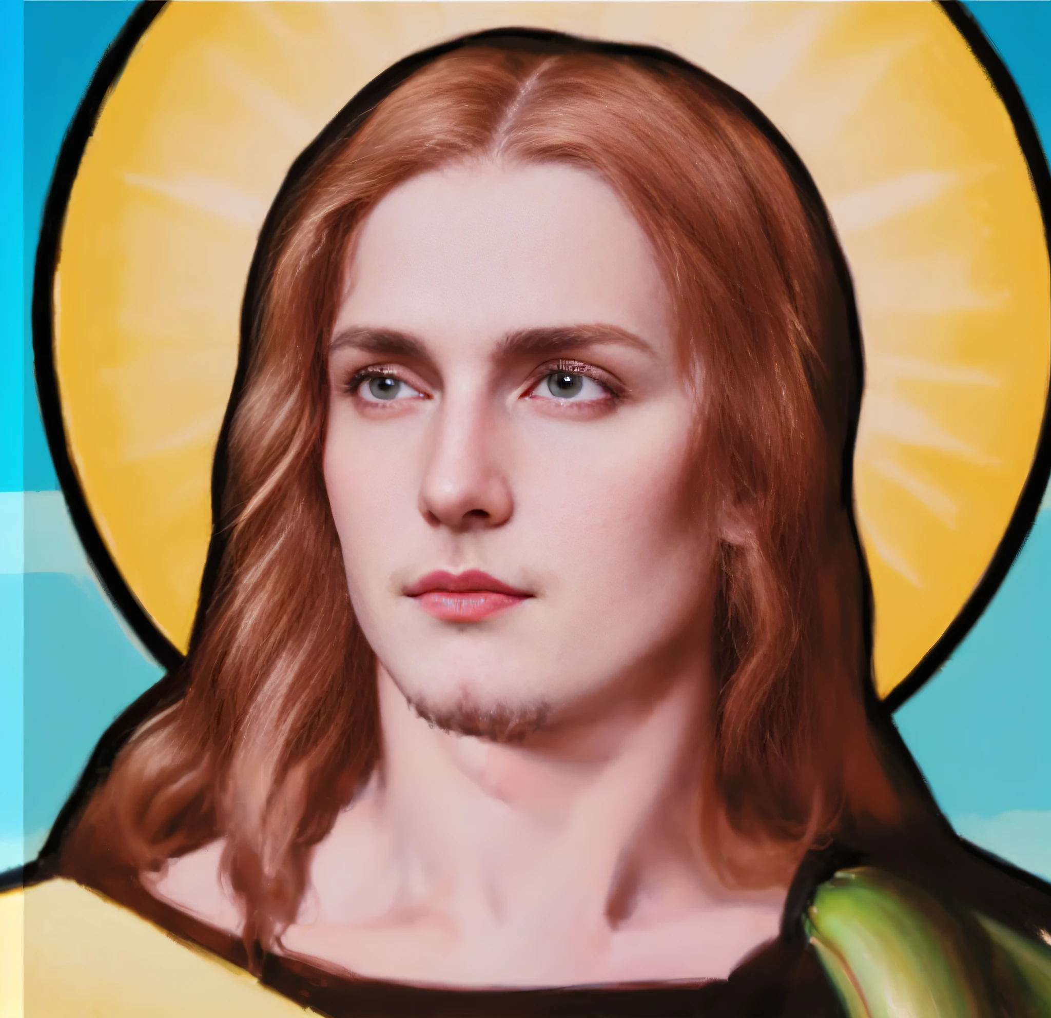 Close-up of a man holding a banana, Christian San Rosette, Christian saints, raptor jesus, Avatar image, Jesus, Jesus Christ, Abraham Terlink, linus sebastian, gigachad jesus, jesus face, artist leonardo davinci, Portrait of Jesus Christ, Filippo Brunelleschi placeholder image, Jesus of Nazareth