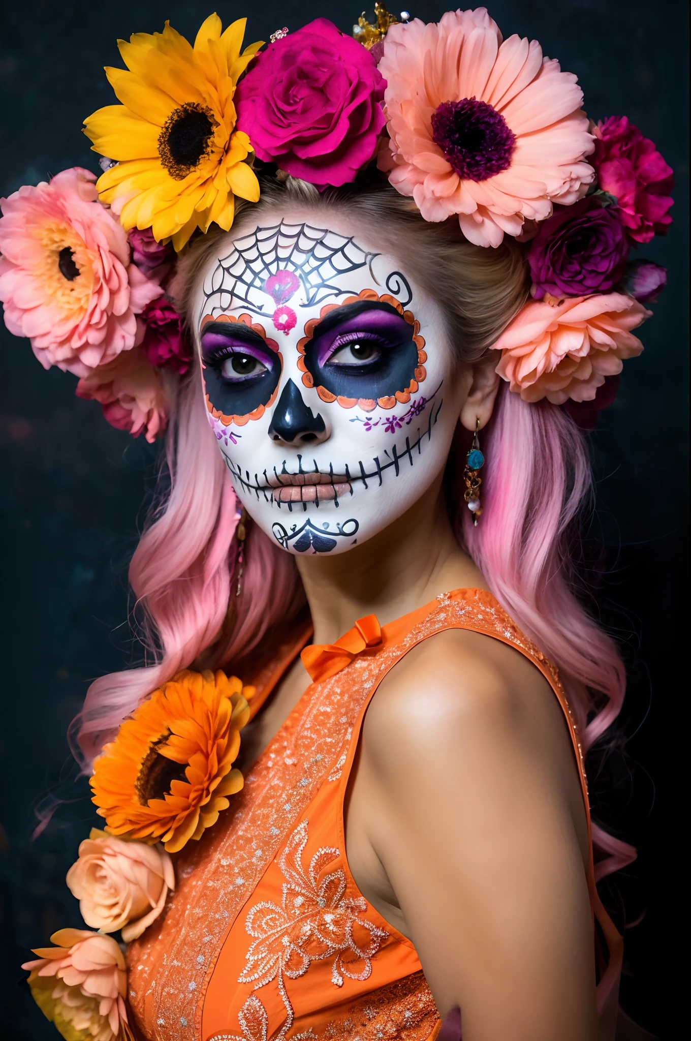 Vestido naranja hermoso