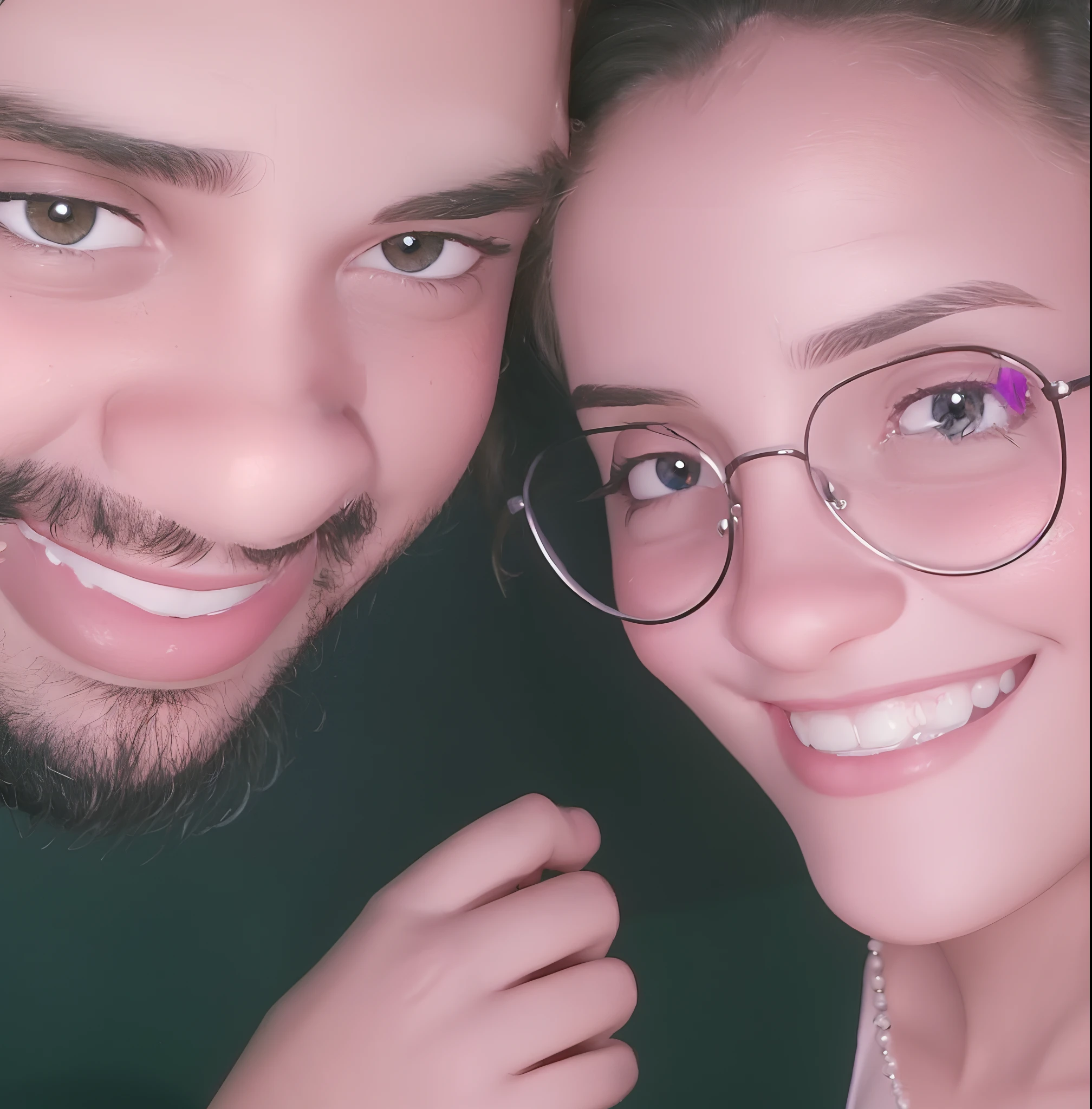 Um casal jovem no estilo disney