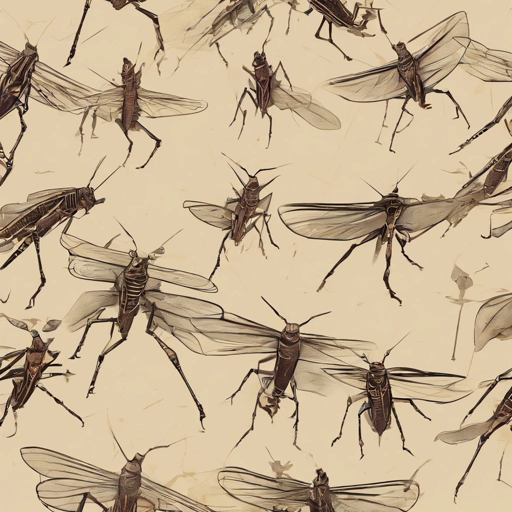 Anthropomorphic, Dancing locusts in the style of Disney animation, flat, vectorised, 8K resolution, Masterpiece, and super detailed.