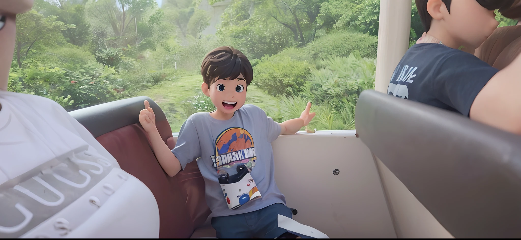 Image of a boy for a story in a YouTube video in Pixar format, He's the little allabester, He's the class leader, He's outgoing, Playful and gets up for a lot of things, cabelo curto