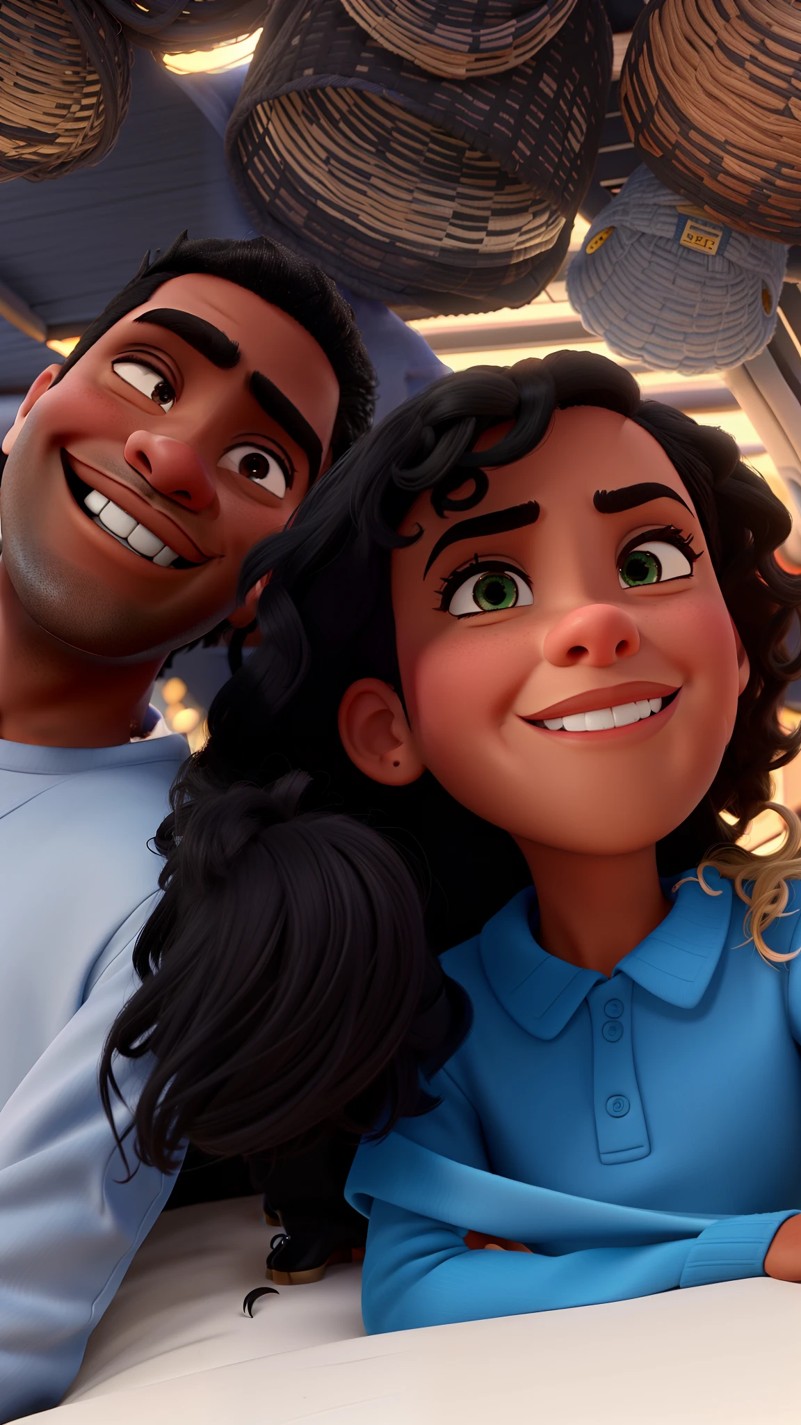 CASAL NEGRO ESTILO DISNEY PIXAR. ALTA QUALIDADE MELHOR QUALIDADE