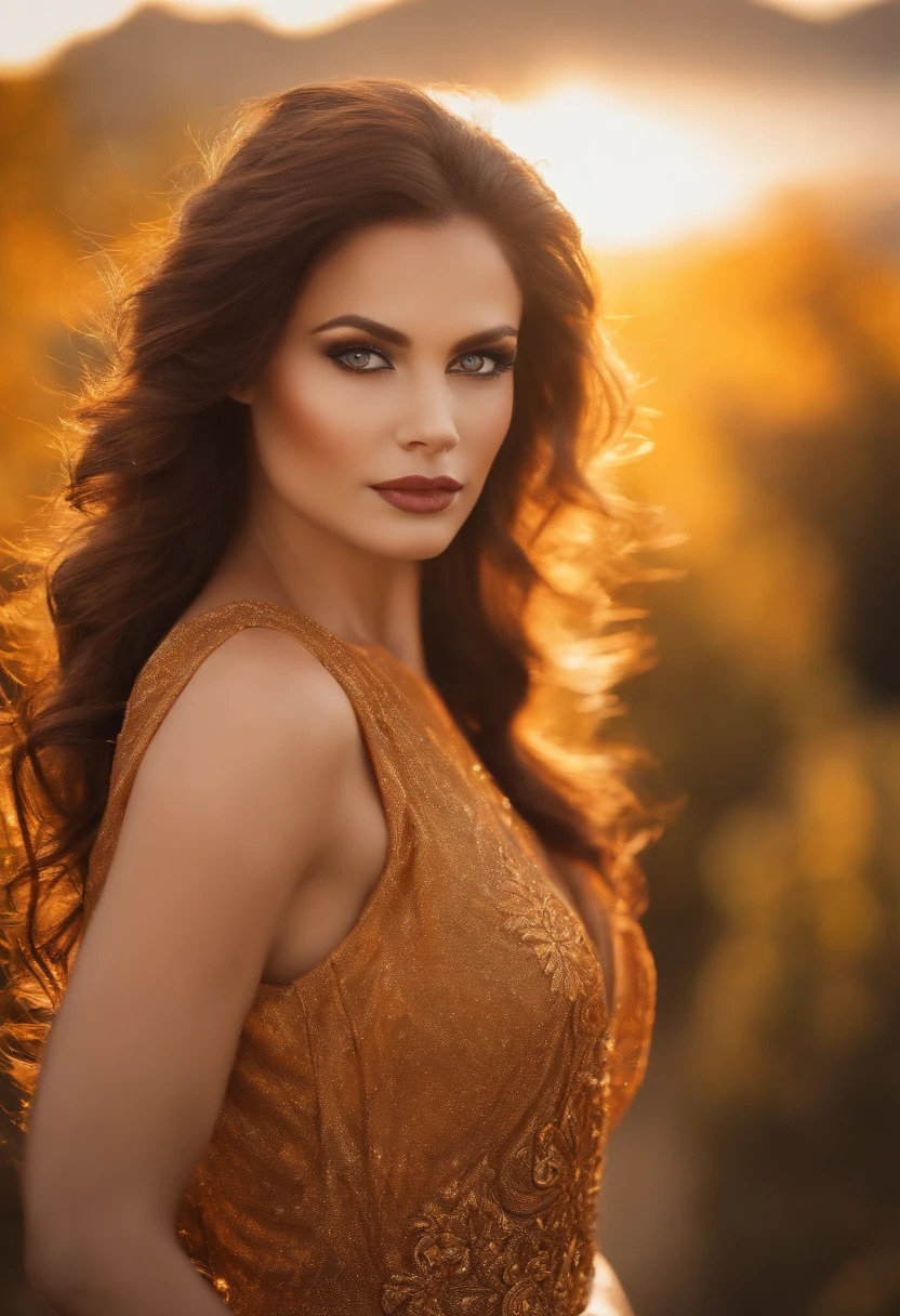 Amber golden eyes