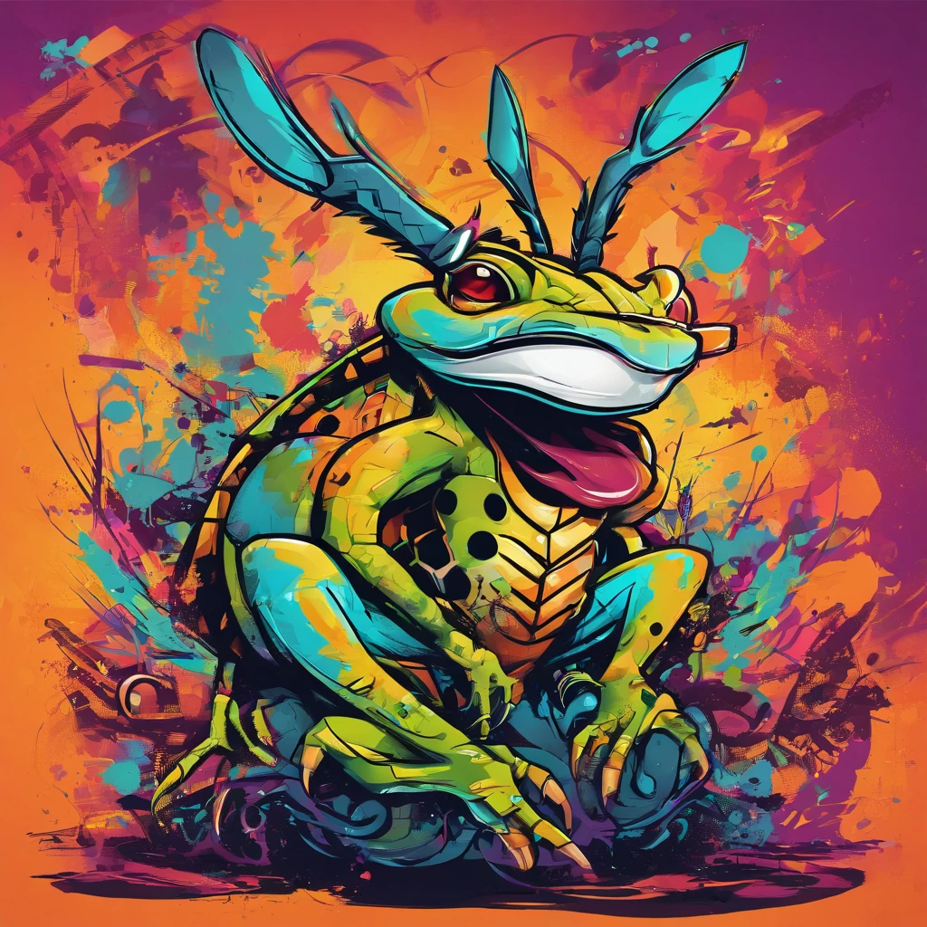 Anthropomorphic, Disney animation style,A laughing locust, closeup cleavage,sportrait,flat, vectorised, 8K resolution, Masterpiece, and super detailed.