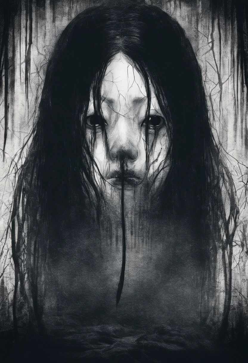 Sadako+A Japanese style+Cleft Mouth Woman