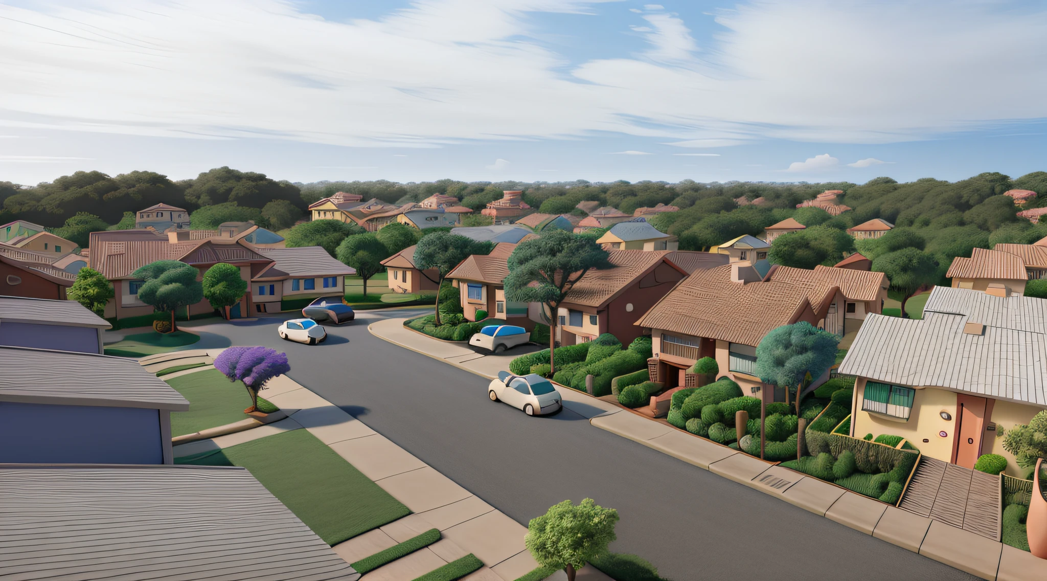 A Disney Pixar-style residential condominium, alta qualidade, melhor qualidade