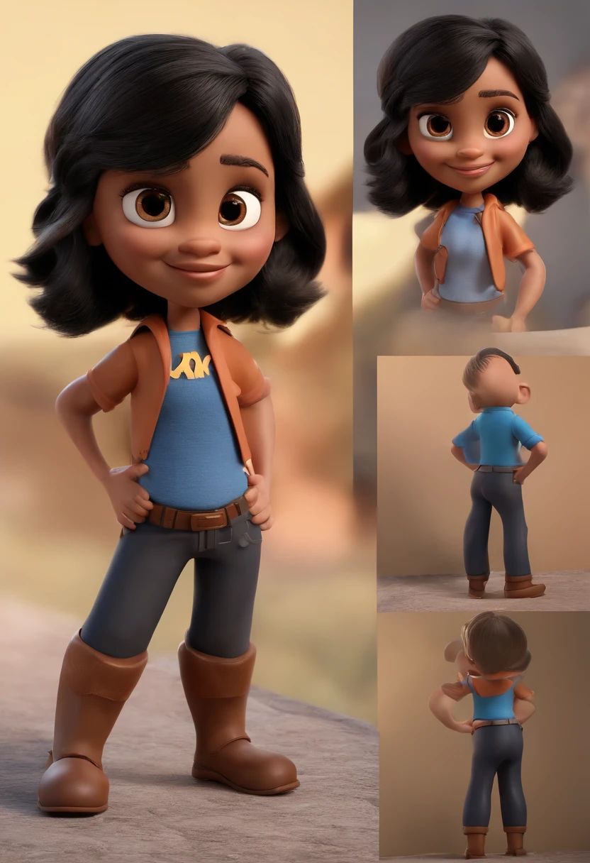 personagem dos desenhos animados de um homem vestindo uma camiseta preta, animation character, Caractere estilizado, animation style rendering, 3D estilizado, Arnold Maya render, 3 d render stylized, toon render keyshot, Personagem 3D, Personagem 3D, 3d rendering stylized, 3 d character render, personagem de desenho animado, Personagem de close up, Pose de personagem, (Estilo Pixar) (master part:1.2) (Bokeh) (best quality) (pele detalhada) (textura detalhada) (8k) (argila) (Cinematic lighting) (foco nítido