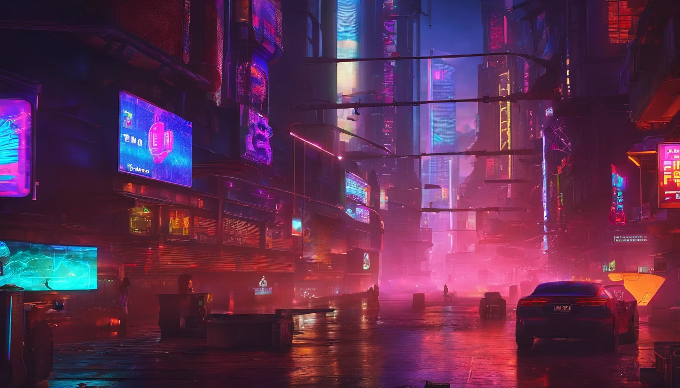 Cyberpunk-city，The sense of science and technology exploded