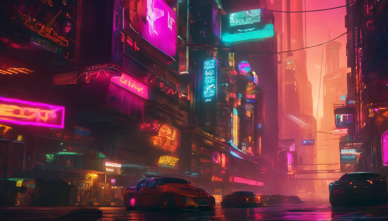 Cyberpunk-city，The sense of science and technology exploded