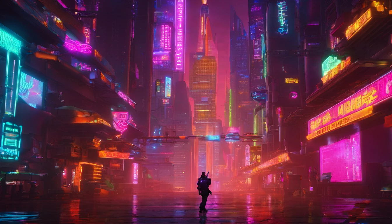 Cyberpunk-city，The sense of science and technology exploded