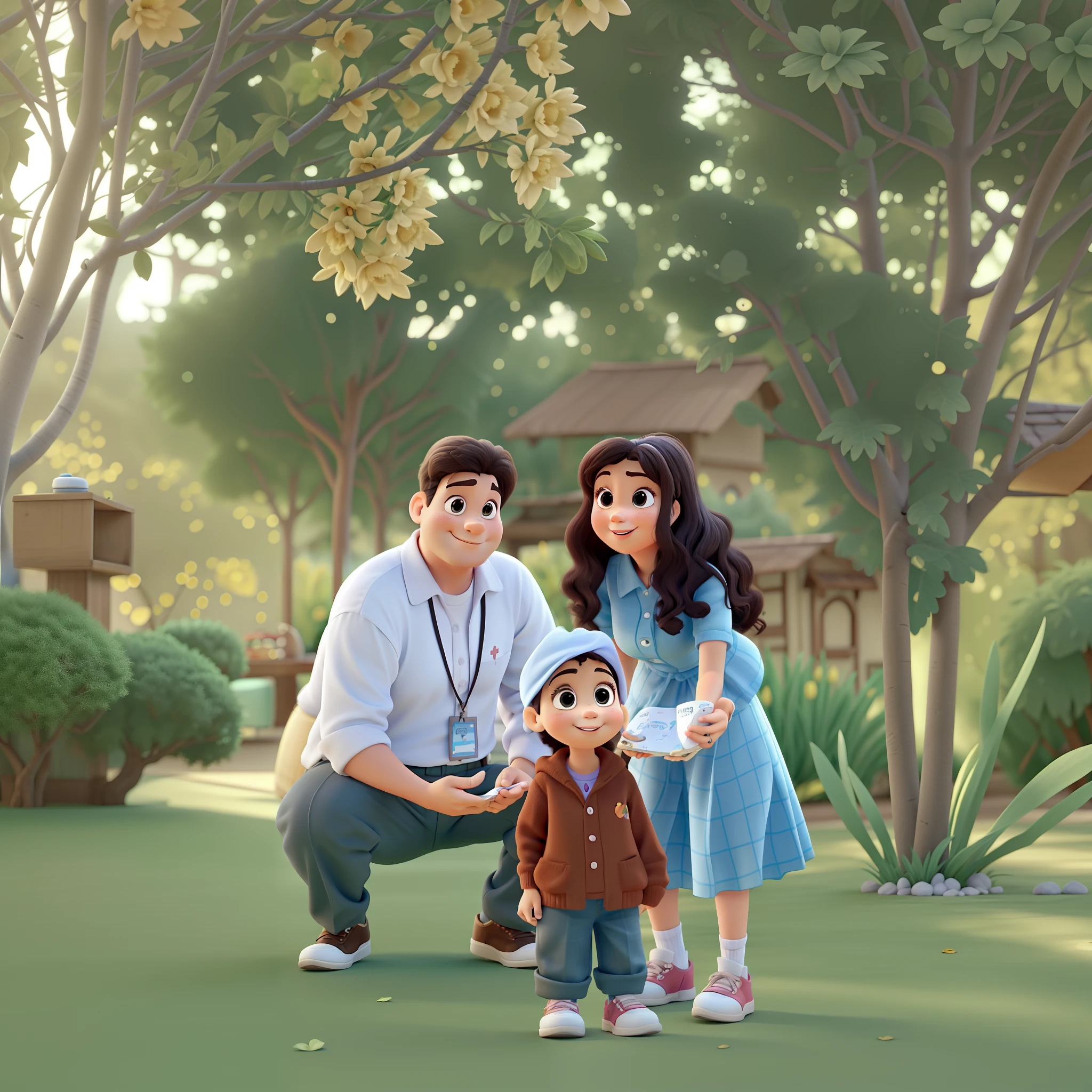 Papsi, Mommy and little girl Disney Pixar style, imagem de alta qualidade, muita qualidade