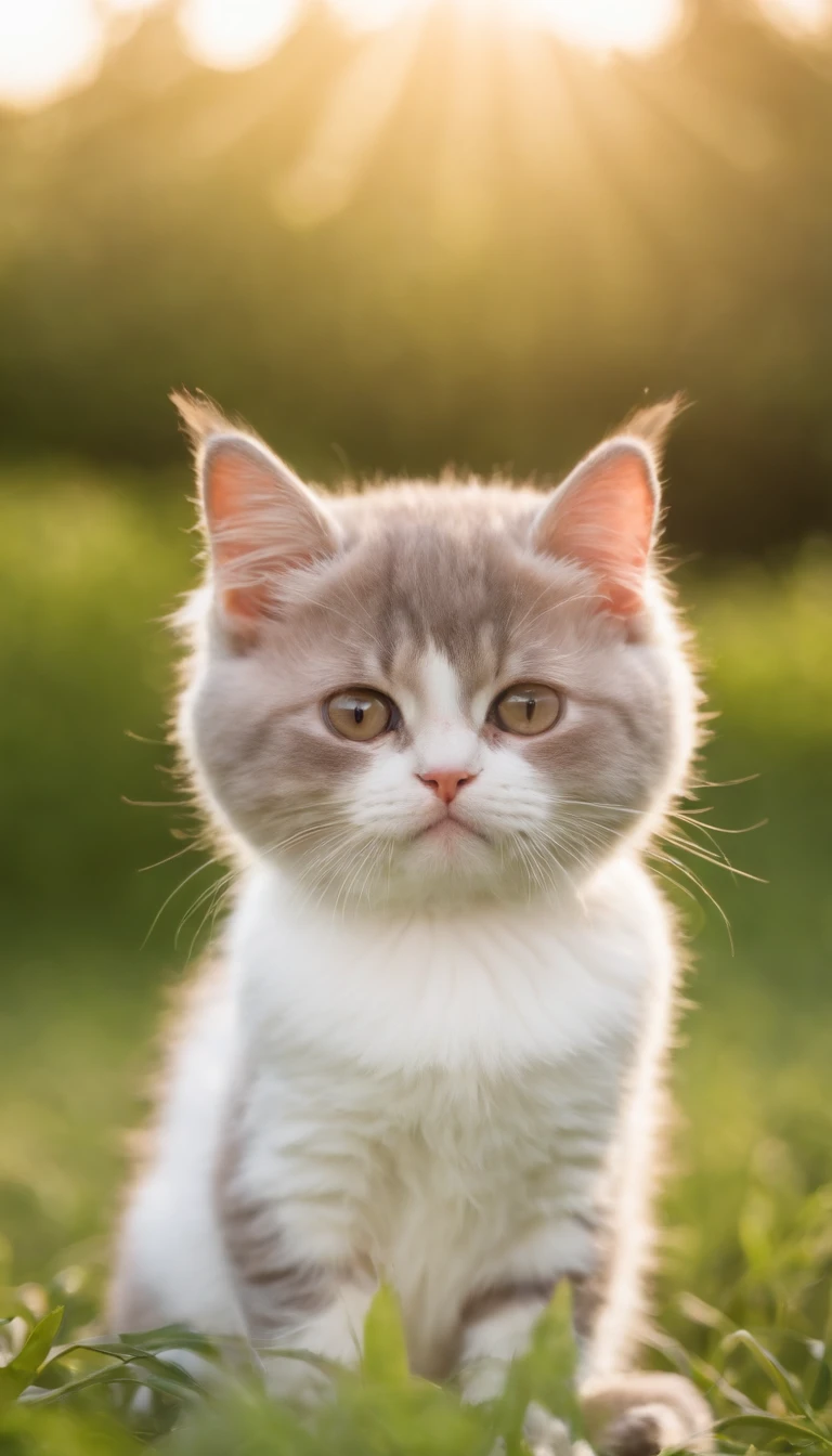Wear pet clothes, Hats cute fat cats, (Statement sunglasses),rays of sunshine,heal,Lying on the lawn,There are some flowers,super adorable,Chubby,Smiling,Dumb,Silly,