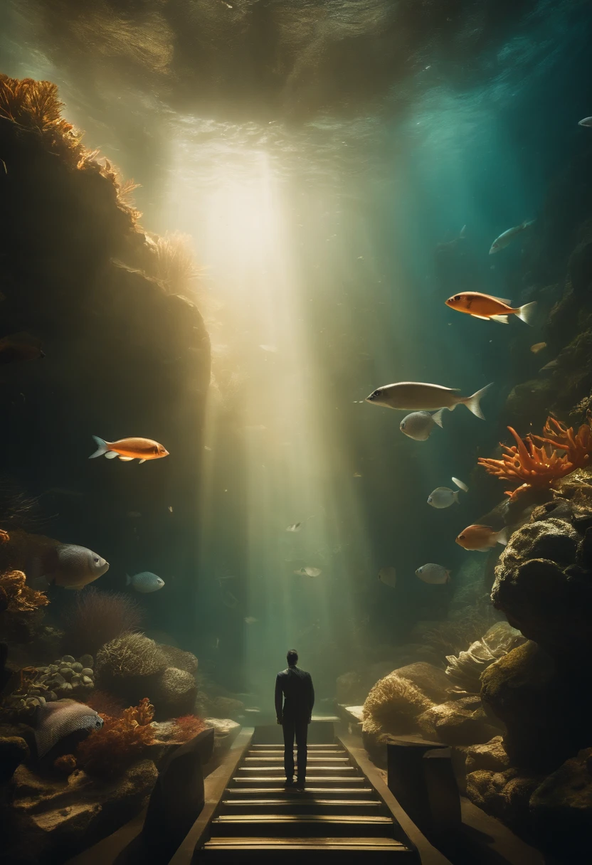 Best Quality, masuter piece, aquariums,lanthanum,perspective,many people