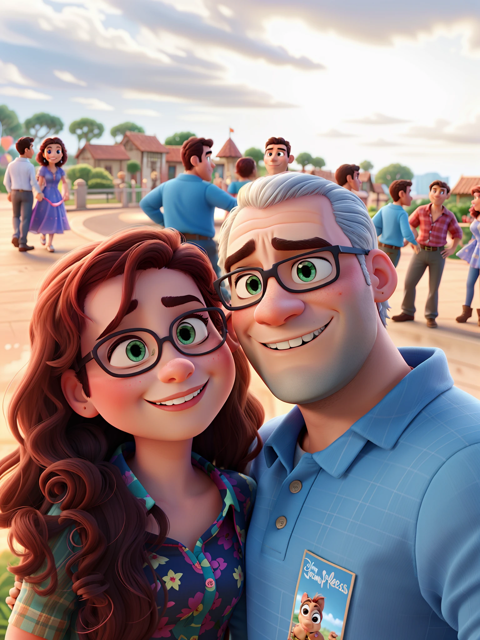 romantic couple, igual aos filmes Disney Pixar