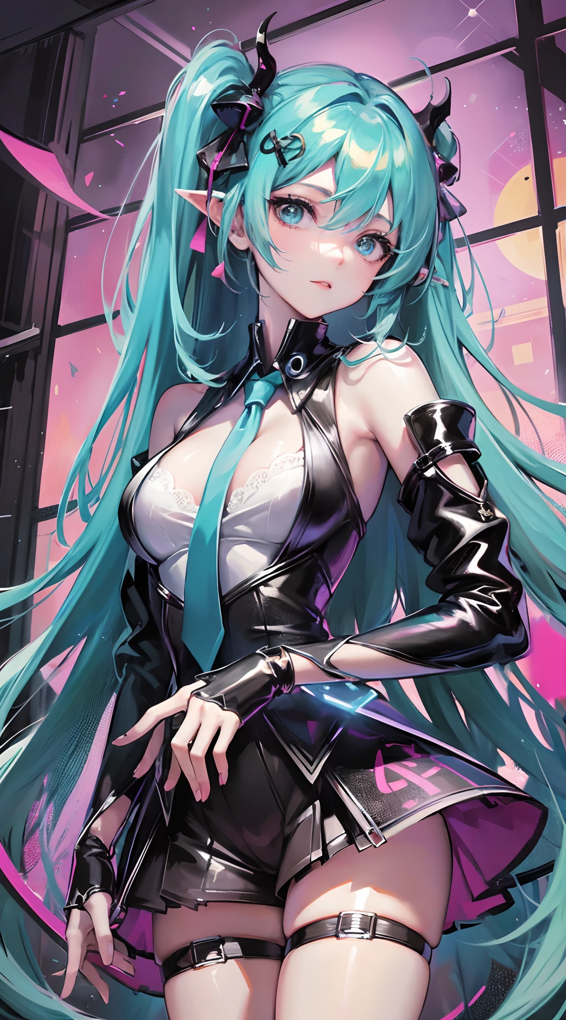 Group anime gothic girls in cyber swim suits