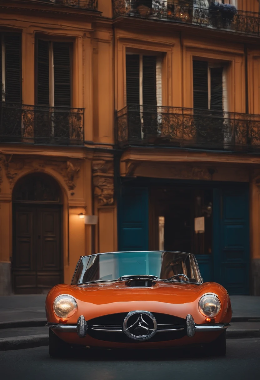 Do lado de um carro esportivo em paris