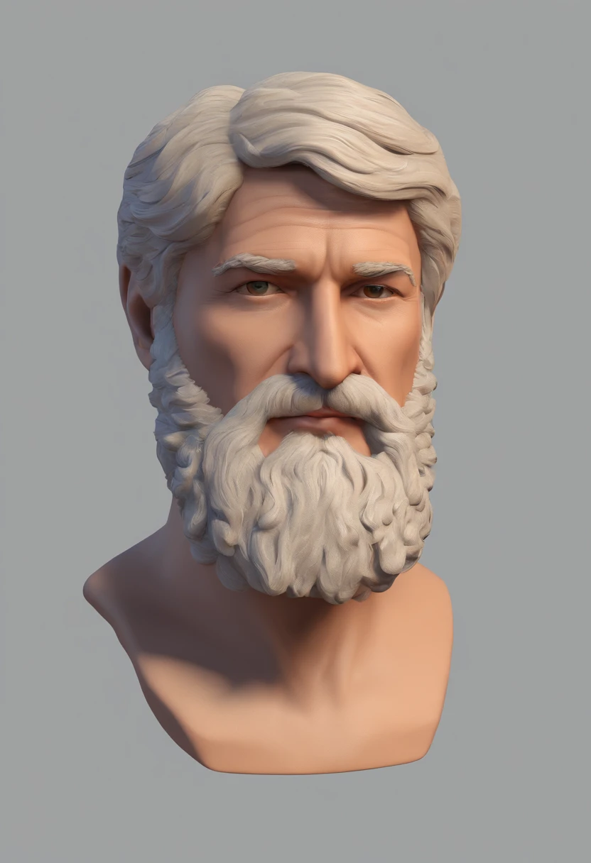 A handsome Roman sage with a beard, tridimensional, alta qualidade, animado, 8k, olhos completos.