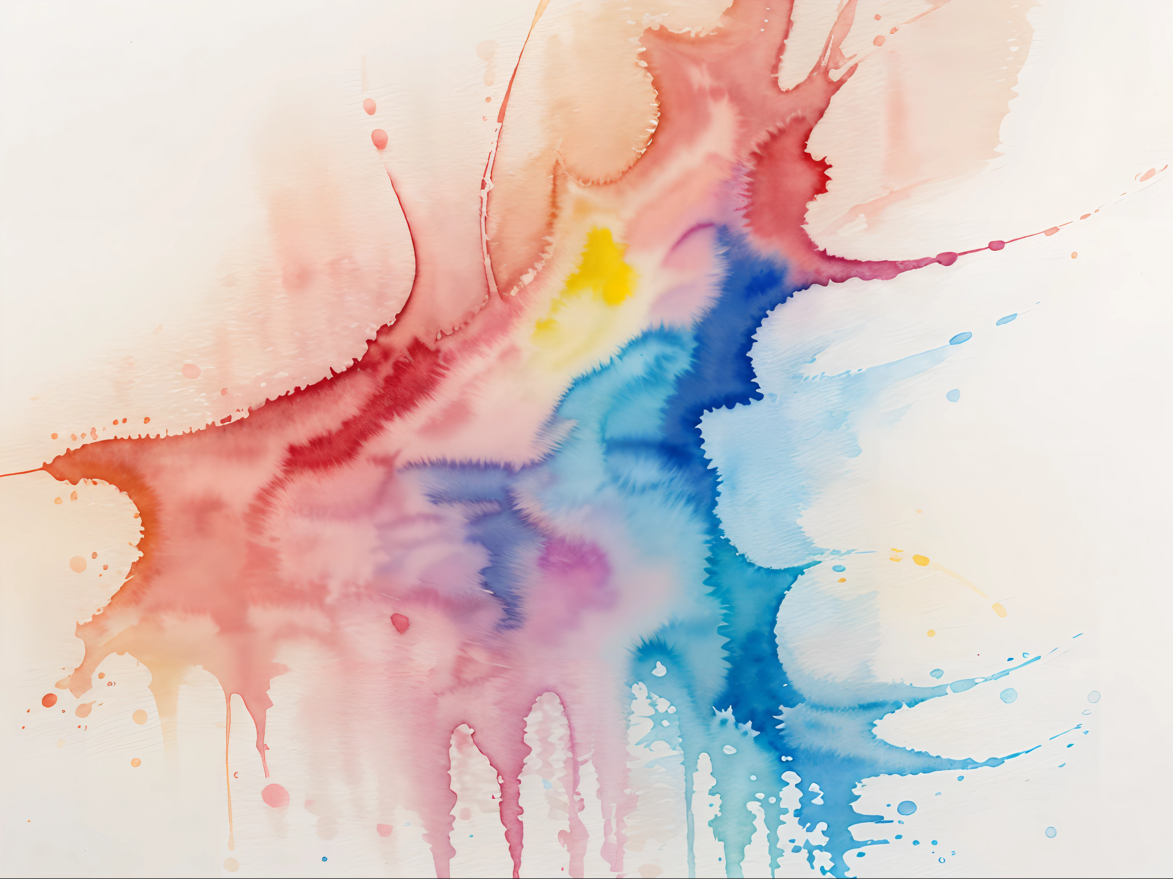 Abstract: Abstract watercolors focus on shapes, colors, and textures to create non-representational art.