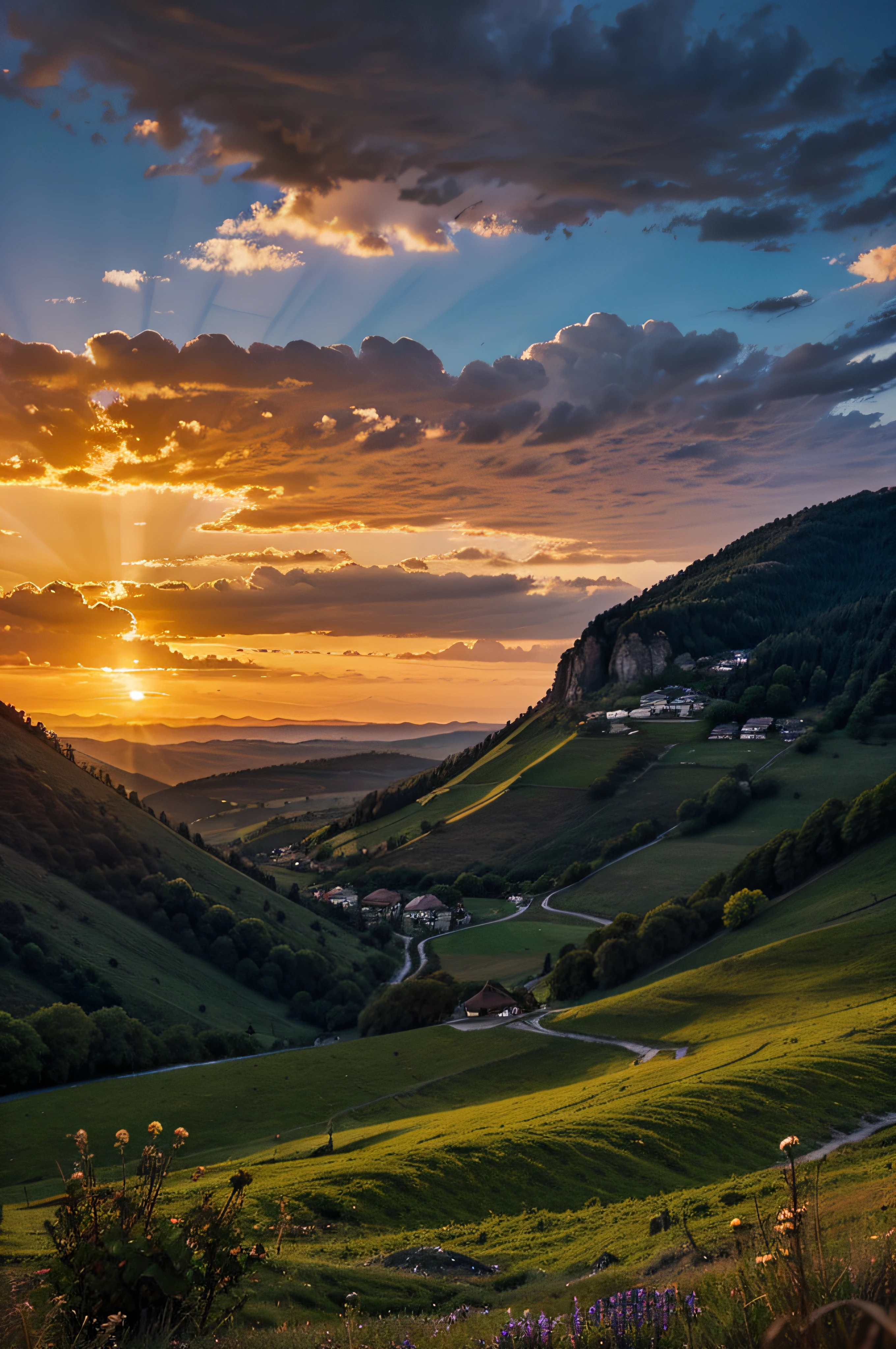Magnificent landscapes like sunsets