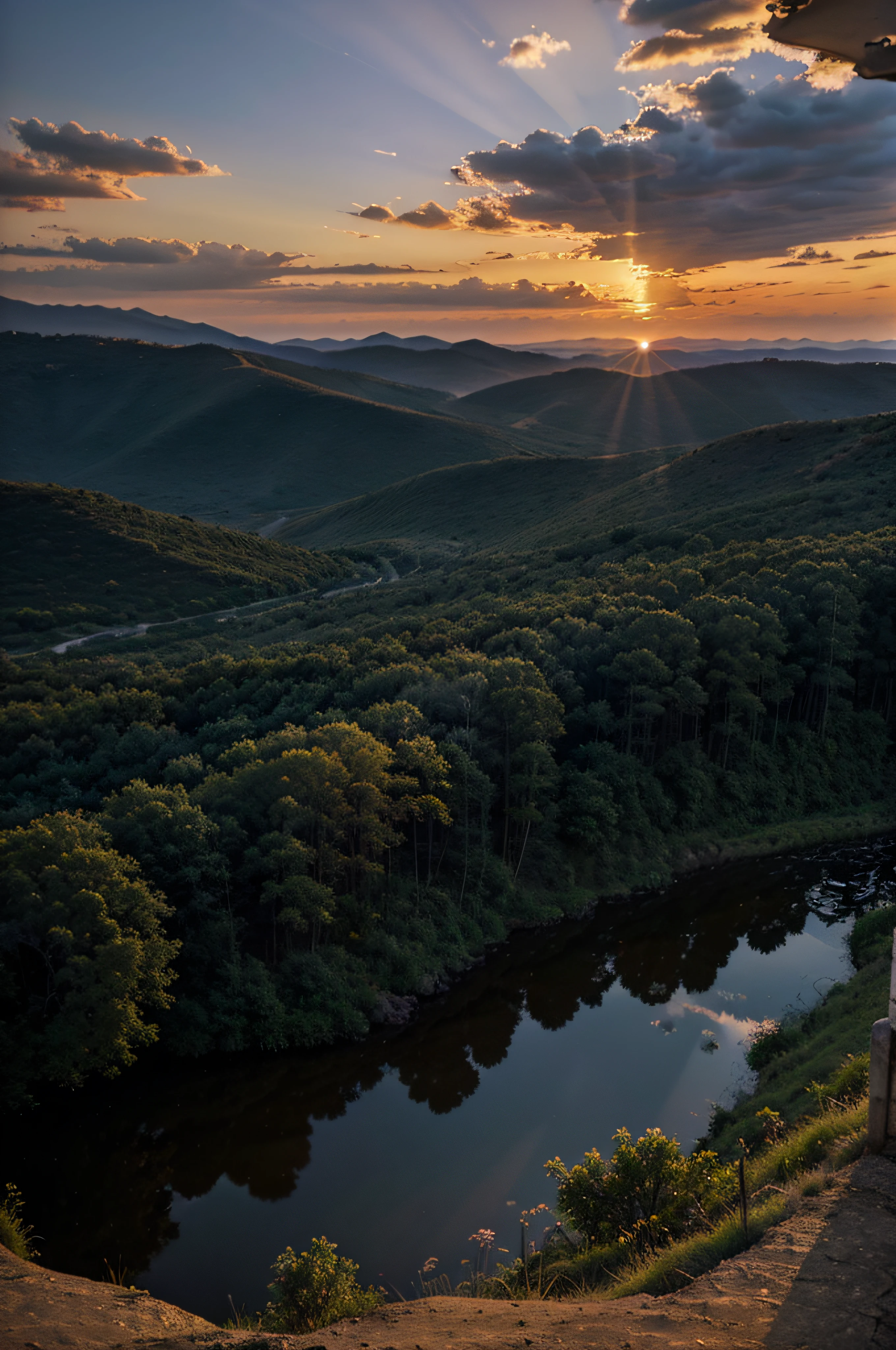 Magnificent landscapes like sunsets