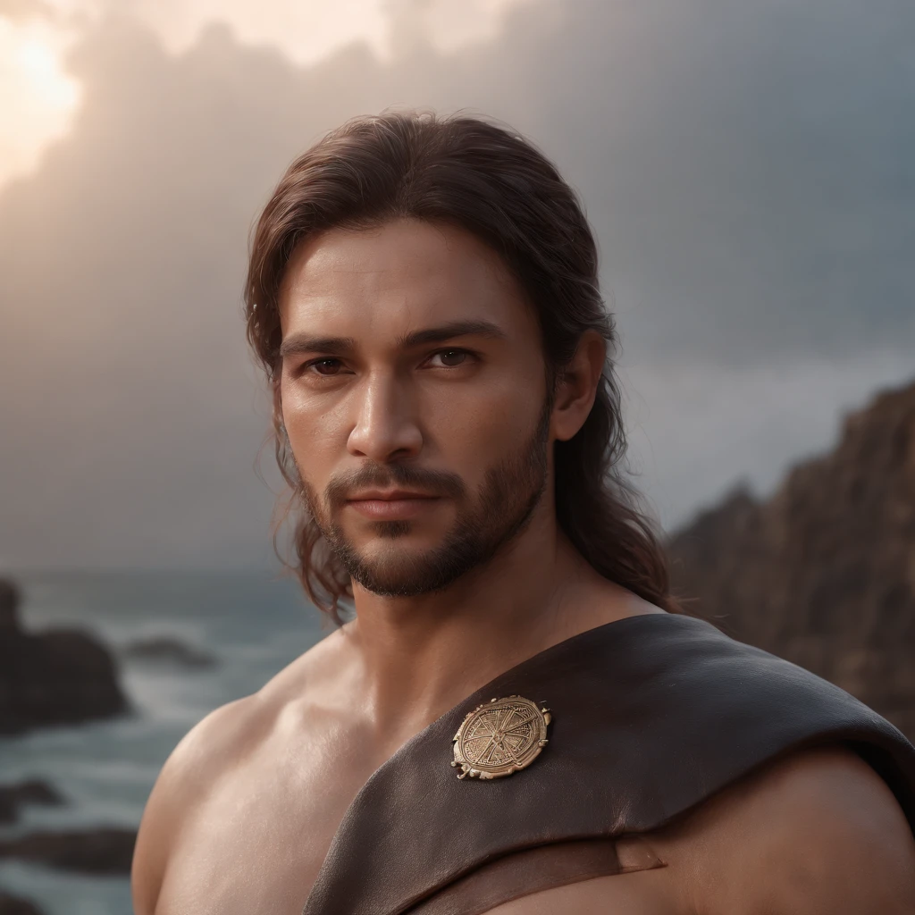 (Professional 3D rendering:1.3) de (Realistic:1.3) Foto de arte mais bonita do mundo,Features soft, bright male heroes, ((Epic hero fantasy rough muscular man wet hero angry look long hair short beard and fierce expression in dynamic pose, fantastic location, majestoso ambiente desordenado)), corpo inteiro 8k unidade render, action shot, poros da pele, very dark lighting, sombreamento pesado, circunstanciado, Rosto detalhado, (vibrante, fotogrdeia realista, Realistic, Dramatic, Escuro, foco nítido, 8k), (Old leather clothes damaged by bad weather:1.4), ((((Use peles)))), (intrincado:1.4), decadente, (altamente detalhado:1.4), pintura digital, rendering by octane, art stations, Conceito-Arte, liso, foco nítido, illustration, germe da arte, (Loish:0.23), Wlop Ilya Kuvshinov, e Greg Rutkowski e Alphonse Mucha Gracias, (global ilumination, studiolight, Light Volumetric), chuva forte, floating particles, patife, fantasia, Onze, corpo inteiroesbian, ((Fundo escuro e antigo da cidade:1.3)),CGSesociedade,art stations