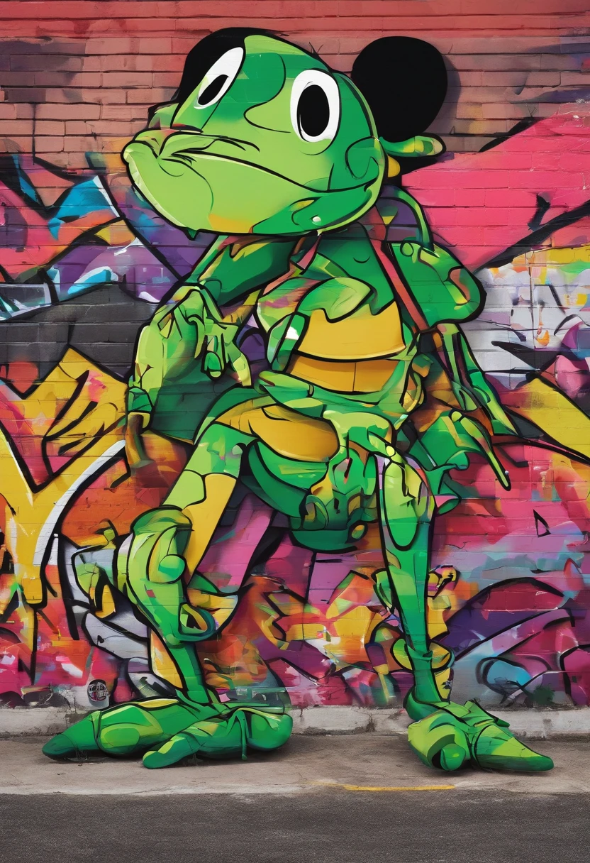 Animation Art，Anthropomorphic, style of disney animation，A dancing locust, Solitude，flat, vectorised, 8K resolution, Masterpiece, and super detailed.