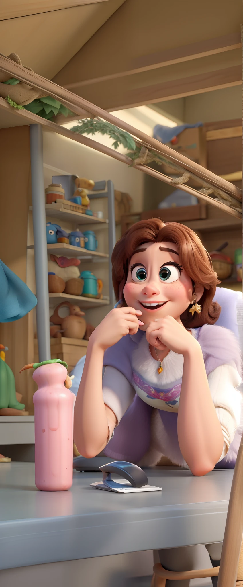 Uma mulher estilo disney pixar, alta qualidade, melhor qualidade