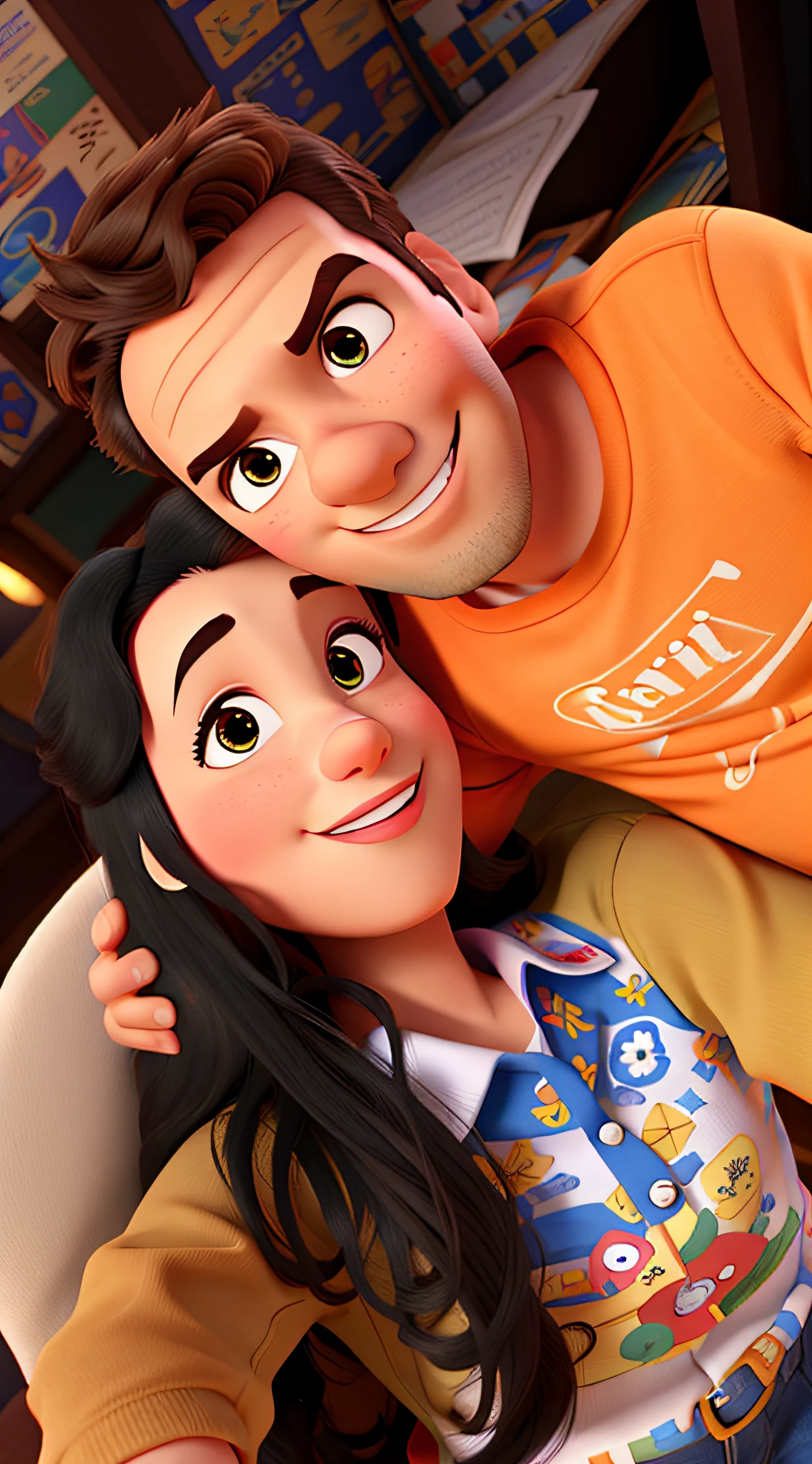 Casal estilo disney pixar melhor qualidade alta qualidade.