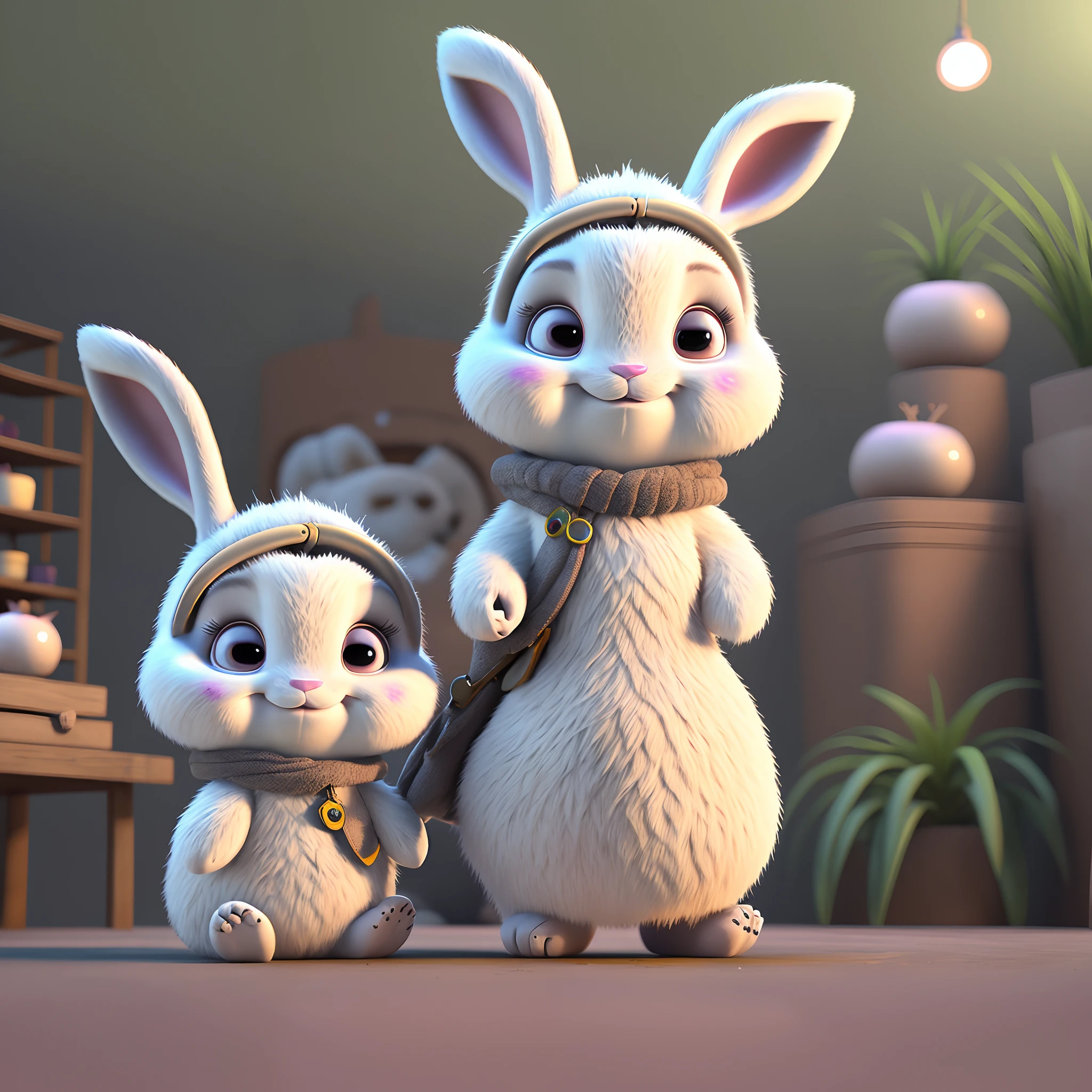 Judy Hopps from Zootopia as a futanari giantess with huge tits the giant donut display on top of the donut shop