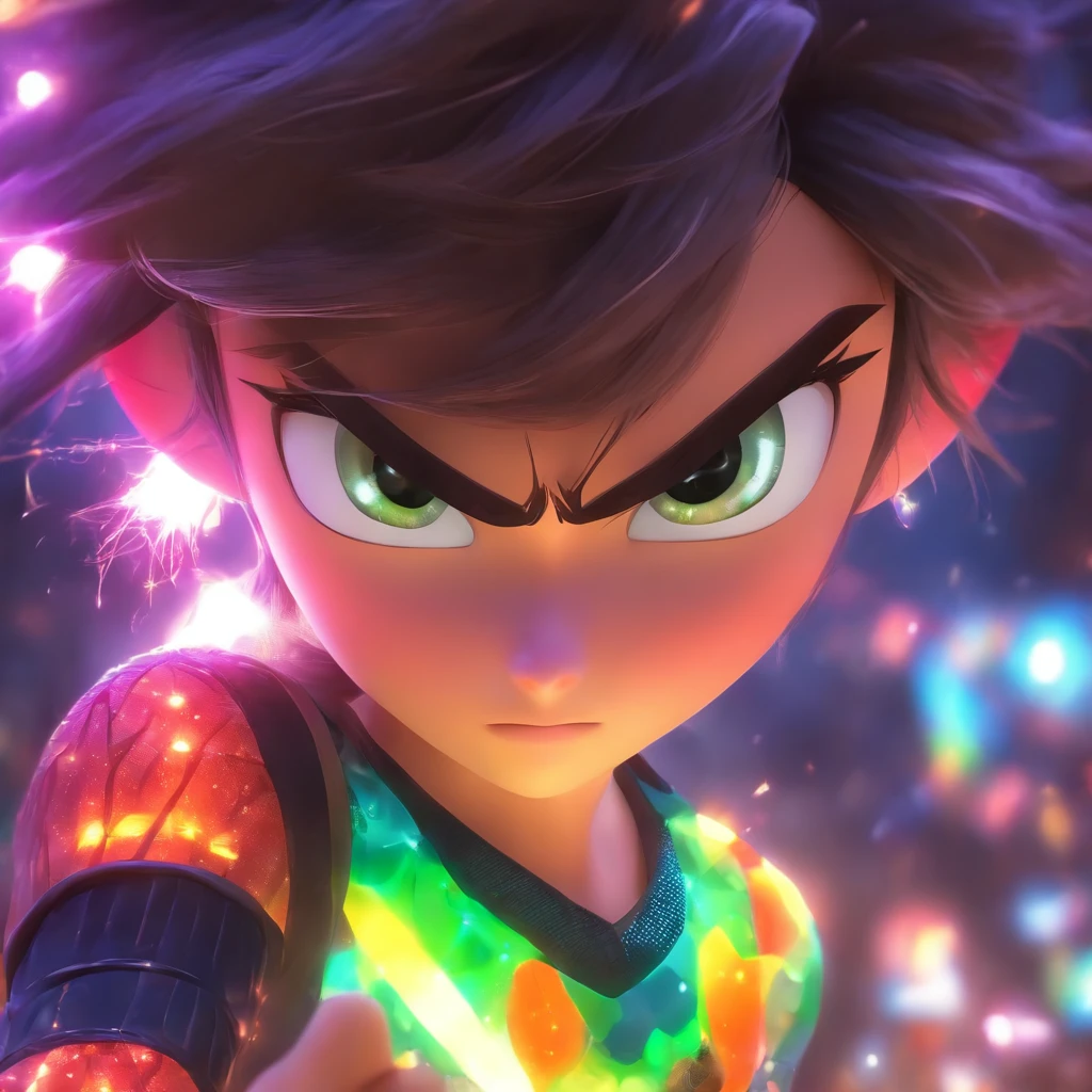 (Estilo Pixar),Modelo de quarto pequeno aconchegante, Modelo de personagem em miniatura, fonte de luz da direita para a esquerda, Rum lighting, fonte de luz da direita para a esquerda, (ISO distance vision), (de cima para baixo), Realistic proportions, Post-processing, ((perspectiva ortogonal)), Super Detalhe, Realistic, super realistic, photoreal render, Cor irridescent, Glitters