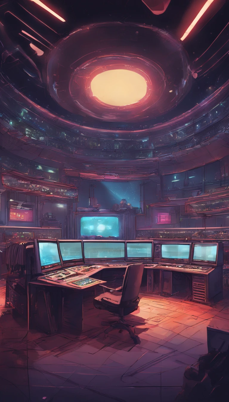 TV studio recording, There is a super huge 1 character on the gorgeous stage, The lights all shine into the middle of the stage, The stage is surrounded by multiple cameras. Clean room, with TV Sides on the walls --auto